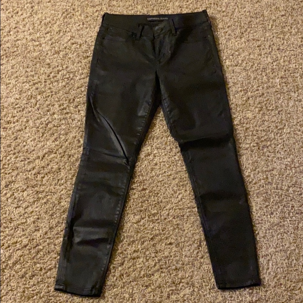 NWOT Express Coated Ankle Legging Mid Rise Size 4R
